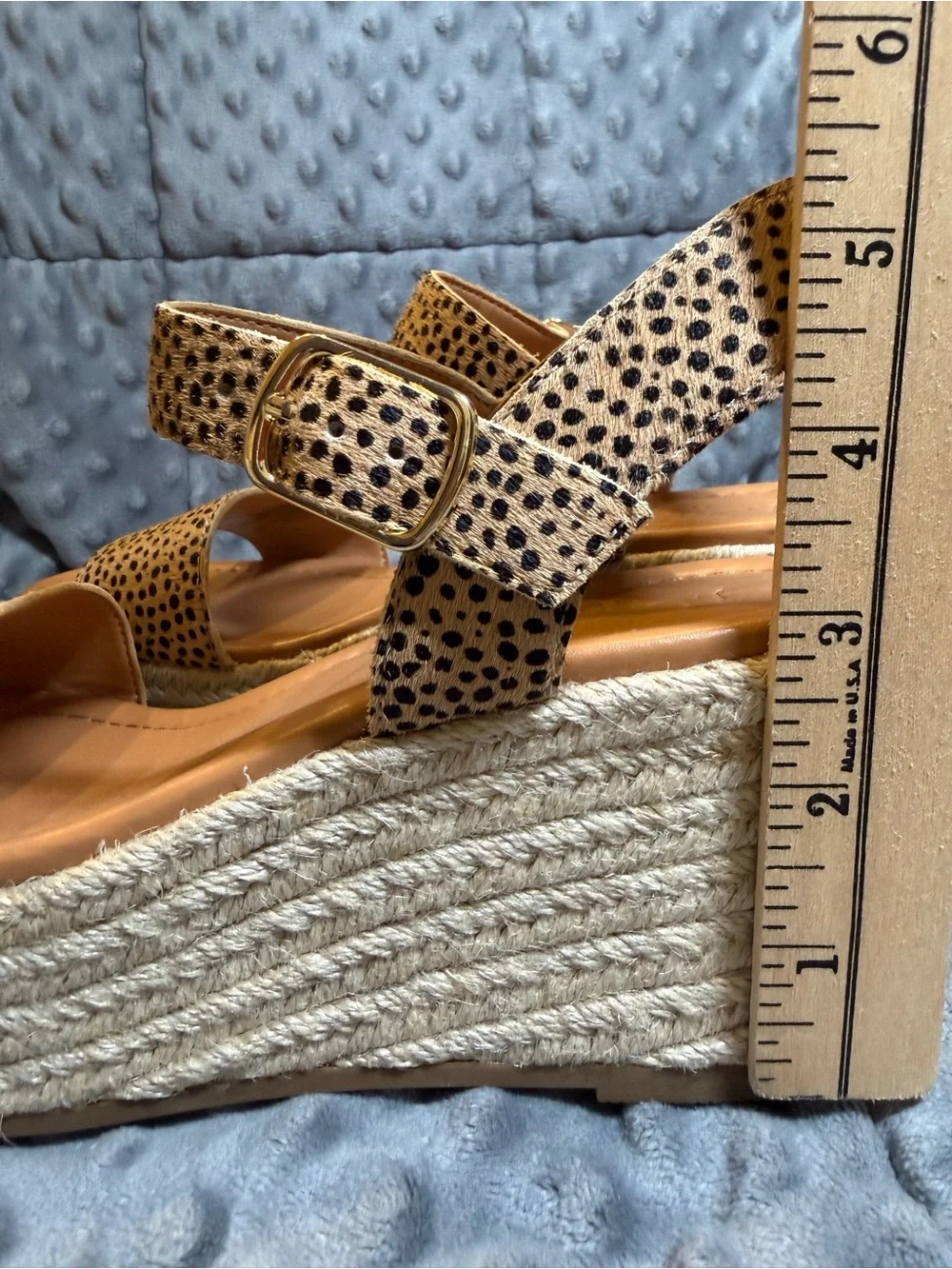 J. Crew Cheetah Print Calf Hair Ankle Strap Sandals